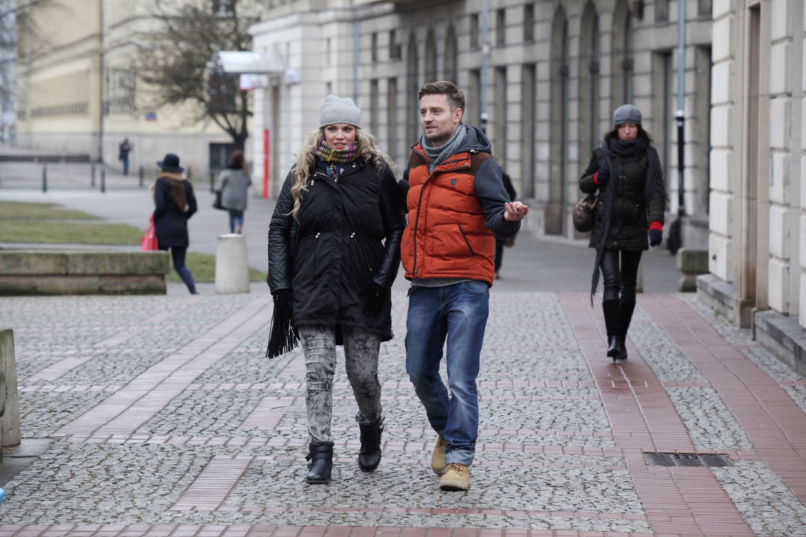 Przyjaciółki 5 sezon odc. 59. Patrycja (Joanna Liszowska), Michał (Marcin Rogacewicz)