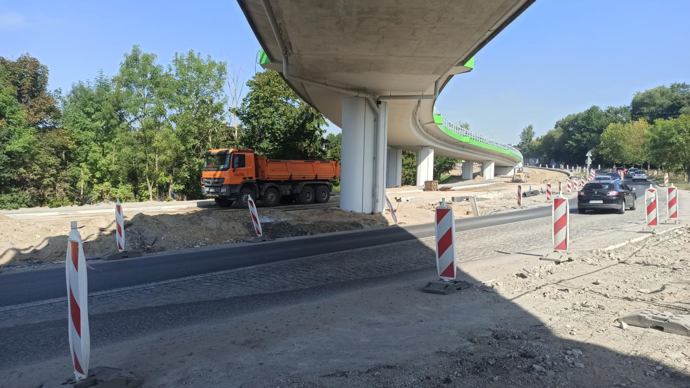 Próby obciążeniowe olsztyńskiej estakady 