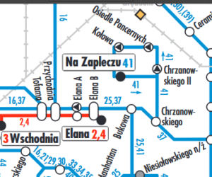 Na Zapleczu - przystanek MZK w Toruniu