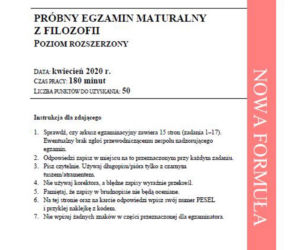 Matura próbna 2020 - filozofia
