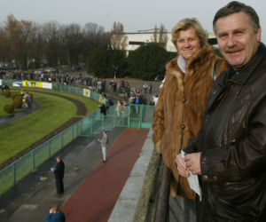 Jerzy Engel z żoną Urszulą