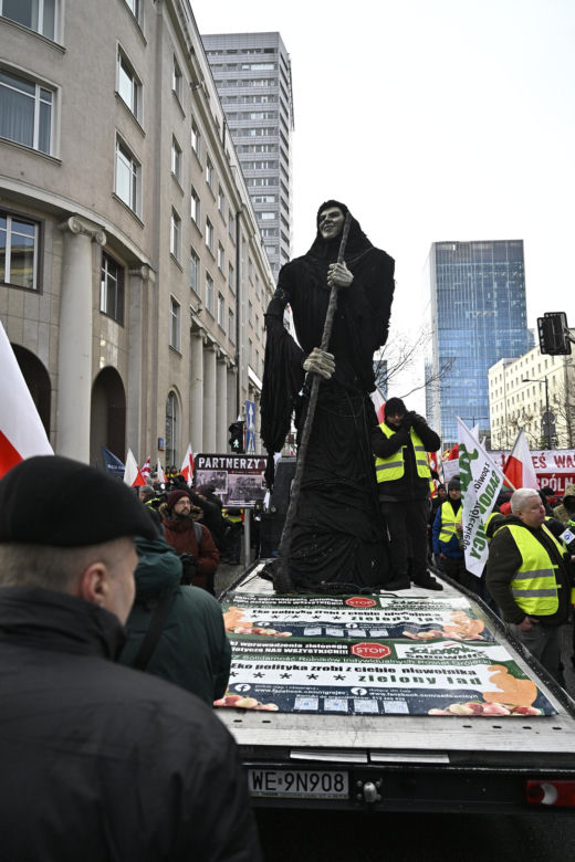 Rolniczy protest w Warszawie