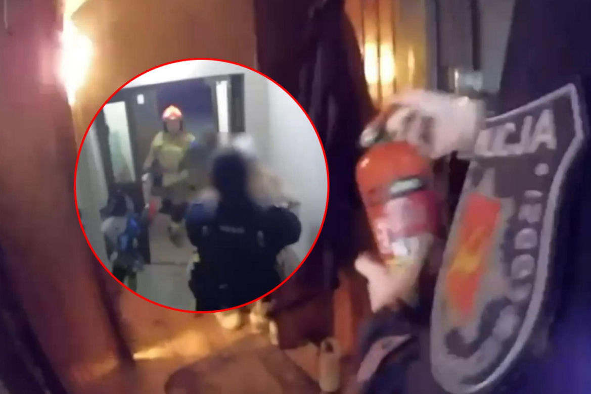 Łódź. Pożar mieszkania przy ul. Kusocińskiego. 27-latka z dzieckiem uwięzieni na balkonie [ZDJĘCIA]