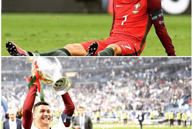 Kontuzja Cristiano Ronaldo. Co się stało CR7 podczas finału Euro 2016?