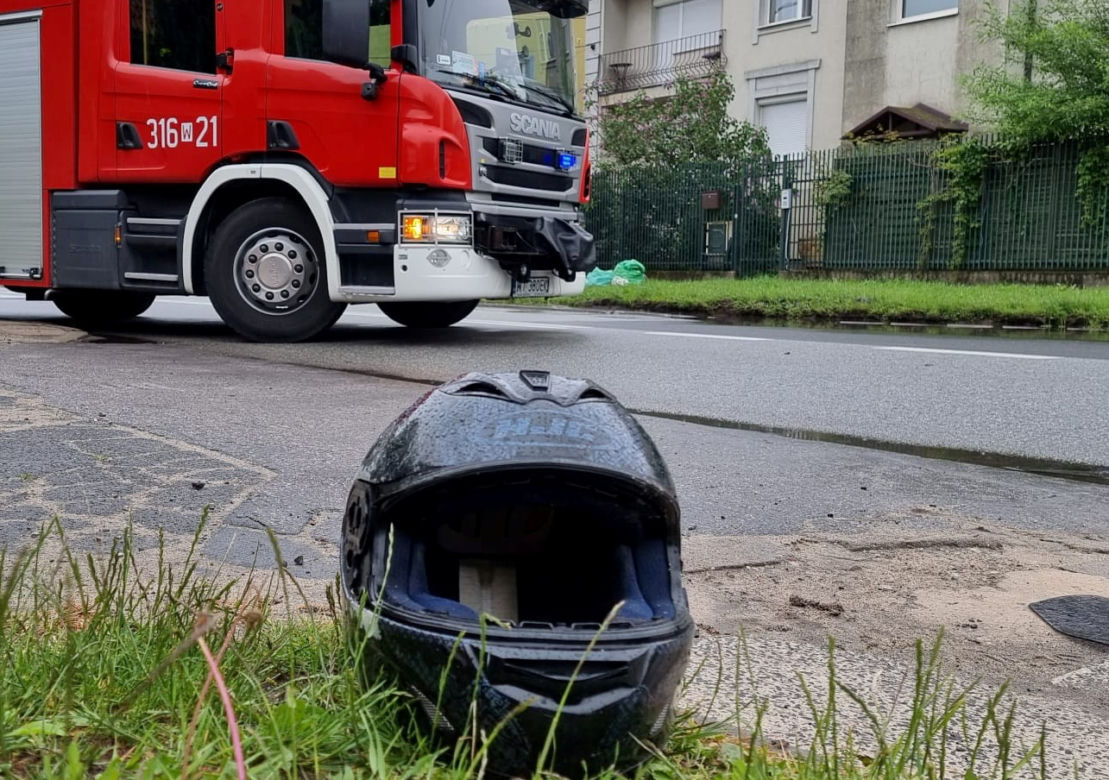 Wypadek motocyklisty