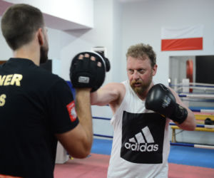 Minister Łukasz Szumowski, boks