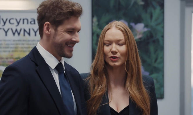 M jak miłość. Marcin (Mikołaj Roznerski), Elżbieta Domańska (Katarzyna Dąbrowska)