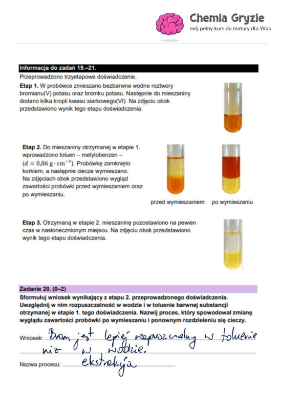 Odpowiedzi próbnej matury z chemii rozszerzonej 2024 - gotowe rozwiązania
