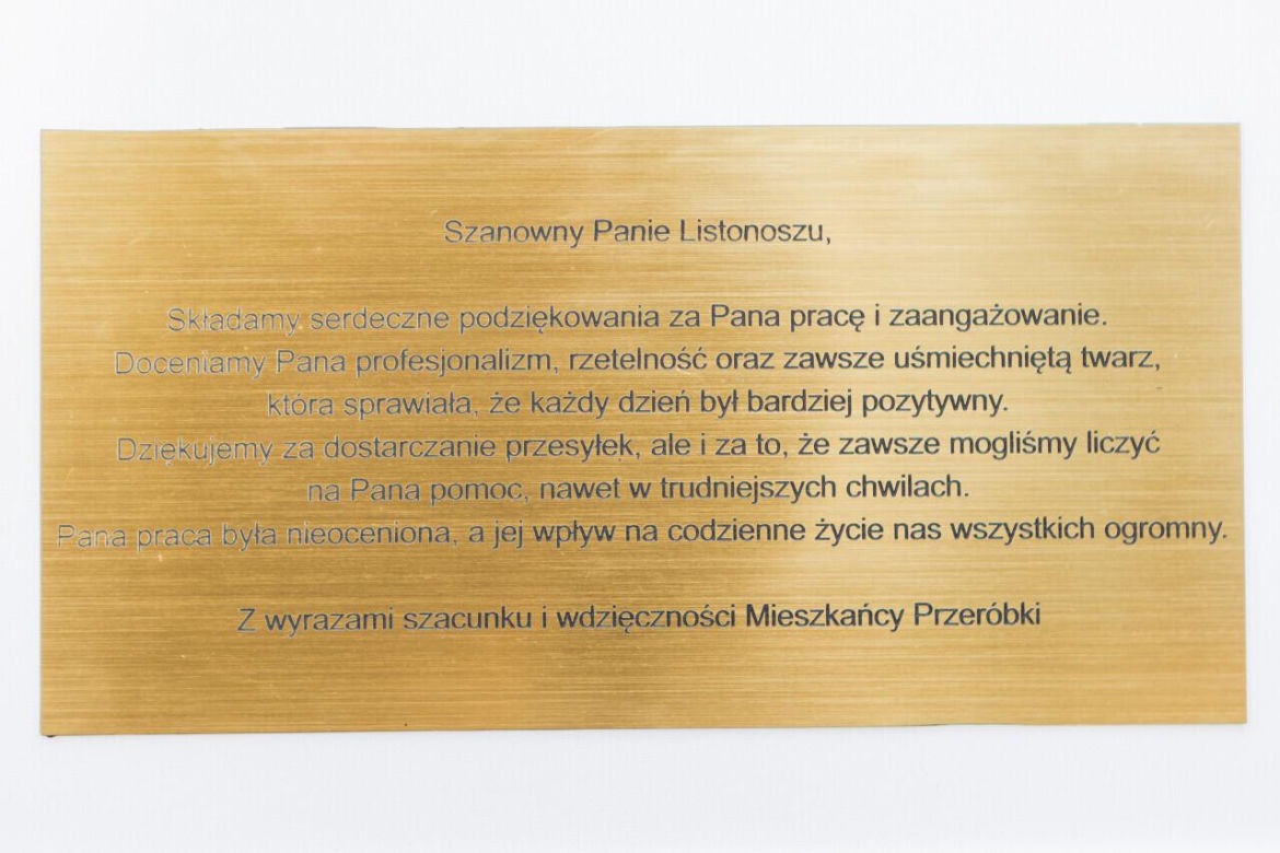 Mieszkańcy Przeróbki żegnają listonosza Grzegorza 