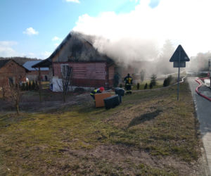 Pożar w domu jednorodzinny w miejscowości Dzierzkowice-Zastawie [GALERIA]