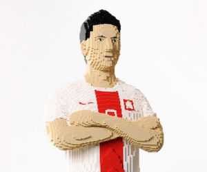 Robert Lewandowski z klocków LEGO na Stadionie Narodowym