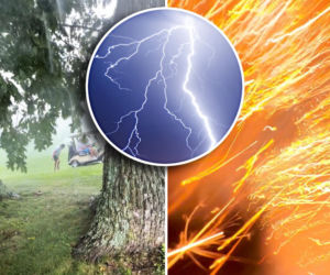 Poraził go piorun, wszystko się nagrało! Zobacz, co widać na telefonie
