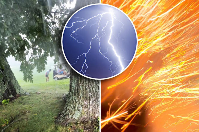 Poraził go piorun, wszystko się nagrało! Zobacz, co widać na telefonie
