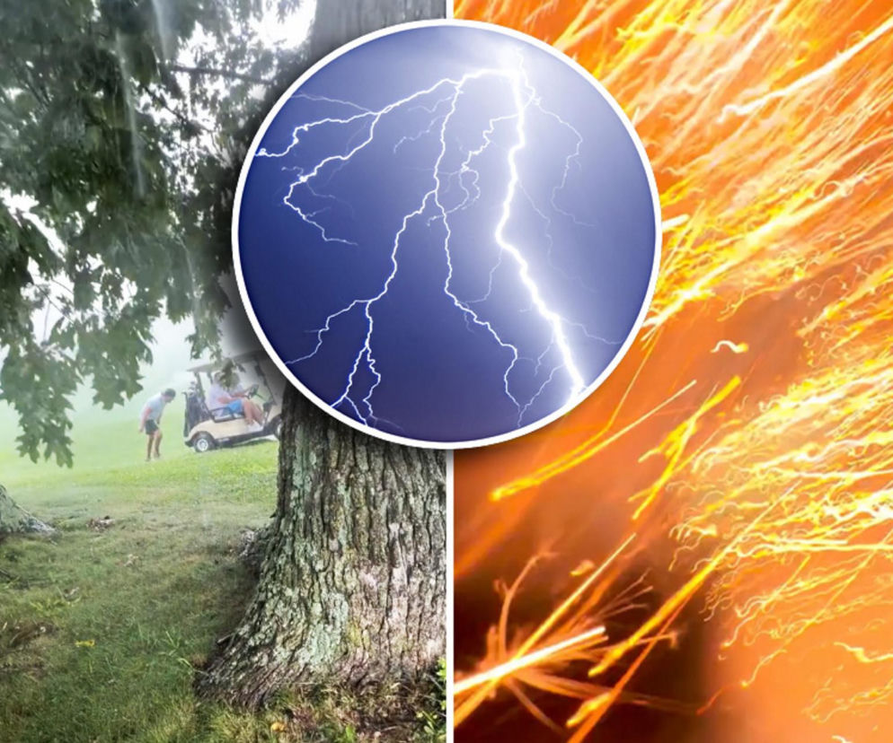 Poraził go piorun, wszystko się nagrało! Zobacz, co widać na telefonie