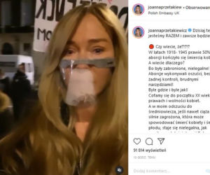 Joanna Przetakiewicz protestuje