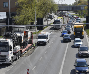 Remont Wisłostrady spowodował duży korek