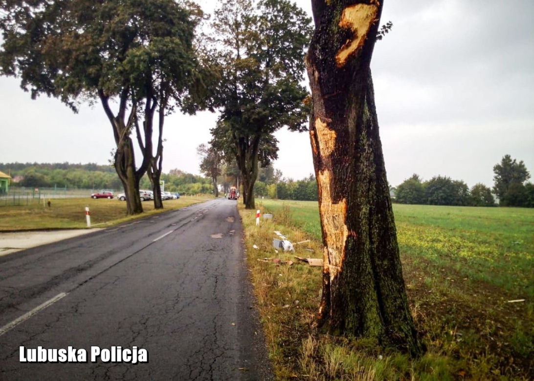 Pijany Białorusin jadąc ciężarówką uderzał w drzewa