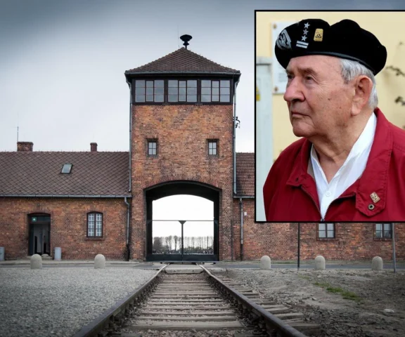 Dziecięcy więzień Auschwitz po 20 latach stanął przed bramą śmierci. Poruszające