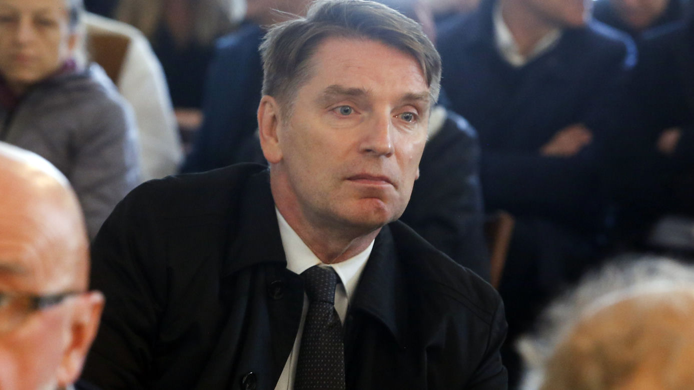 Tomasz Lis z żonami: Kingą Rusin i Hanną Lis