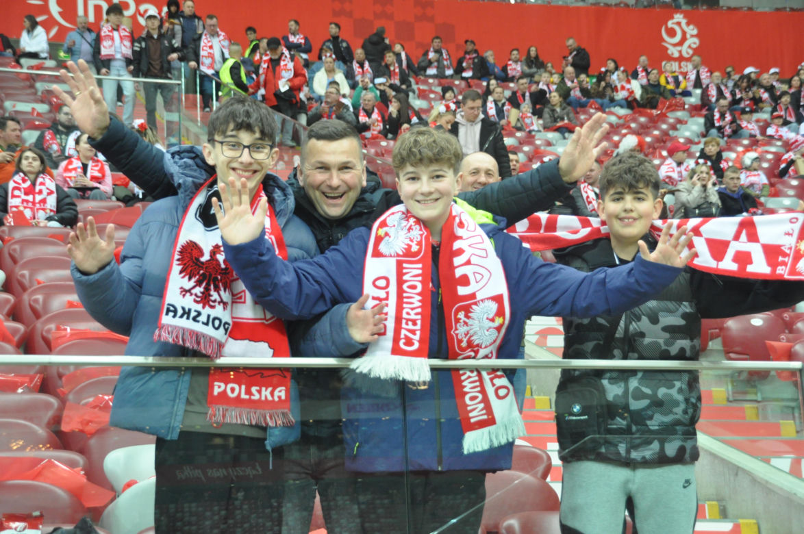 Polska - Litwa na PGE Narodowym. Zdjęcia kibiców