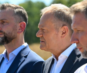 Donald Tusk na miejscu wybuchy na Lubelszczyźnie