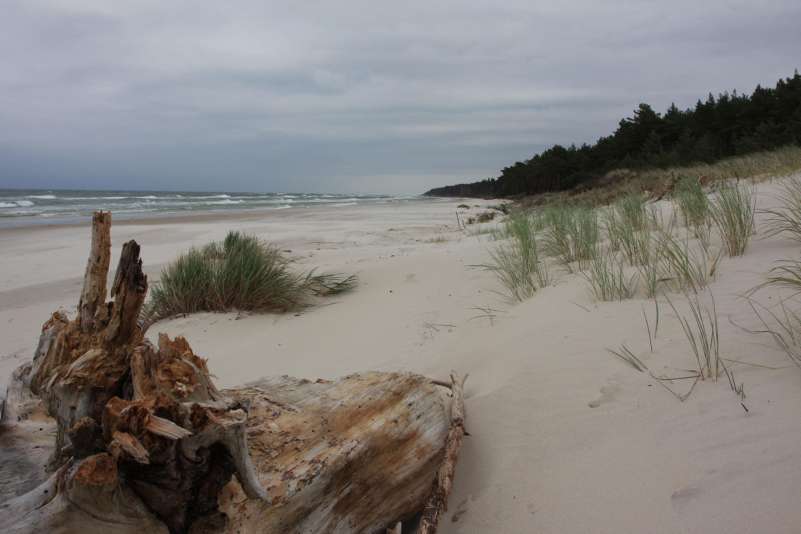 Plaża pomiędzy Lubiatowem, a Słajszewem (gm. Choczewo)