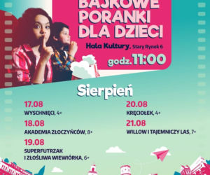 Bajkowe poranki w Łomży. Darmowe seanse dla dzieci w Hali Kultury