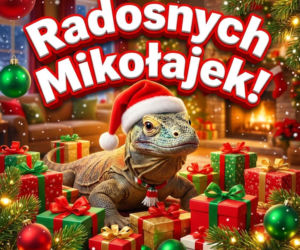 Kartka z życzeniami na Mikołaja