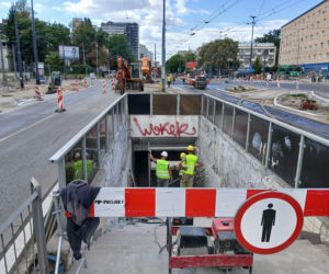 Likwidacja przejścia podziemnego na skrzyżowaniu ul. Młynarskiej i Wolskiej w Warszawie