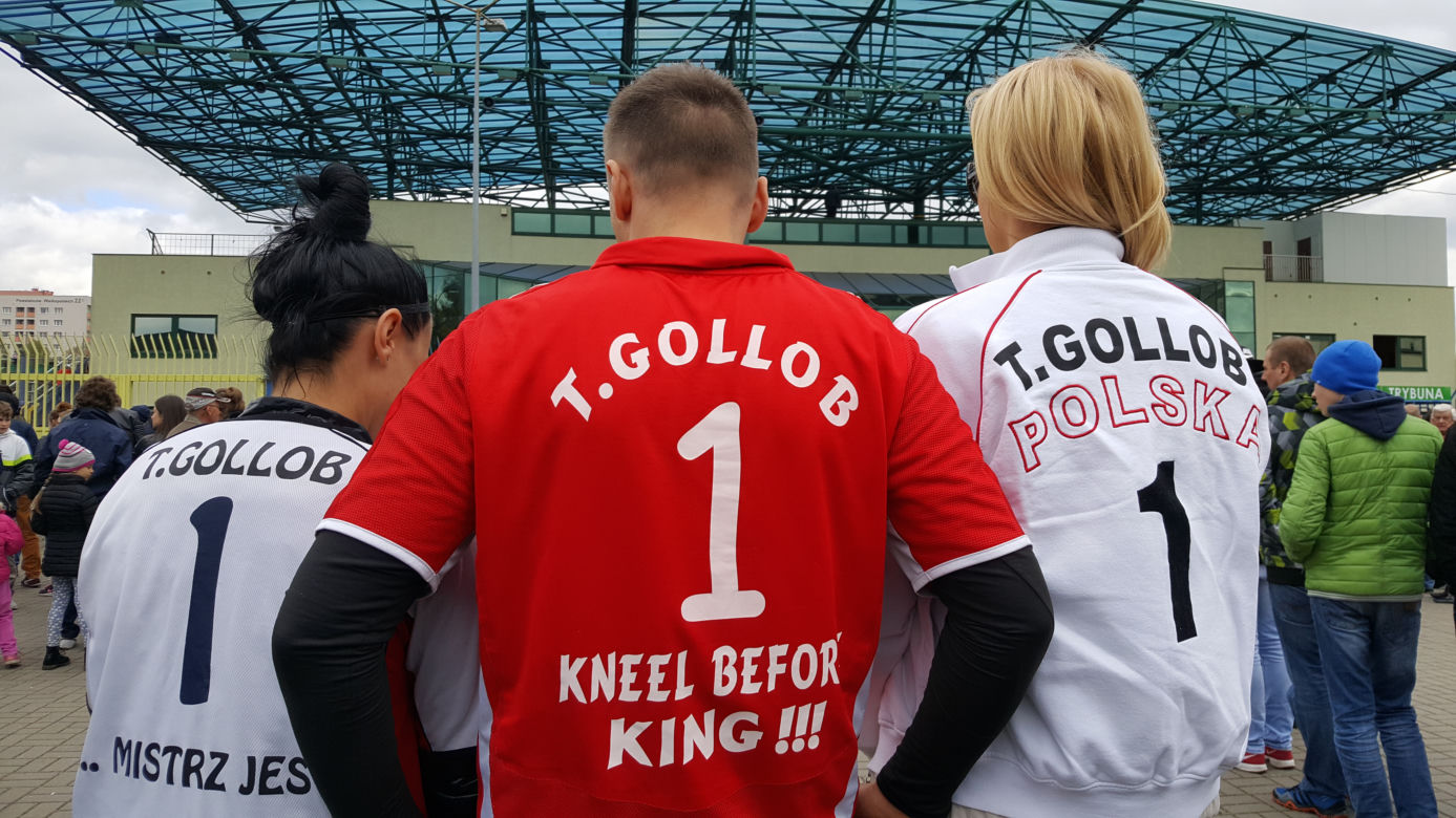 Kibice wspierają Tomasza Golloba