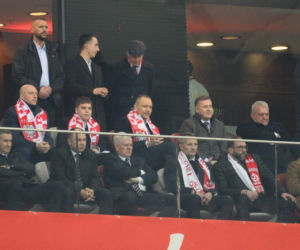 Karol Nawrocki i Przemysław Czarnek na mecze Polska - Albania