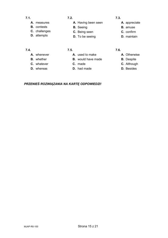 Matura 2026 z angielskiego ROZSZERZONEGO: arkusze CKE, poziom podstawowy [Formuła 2023] 07.05.2026
