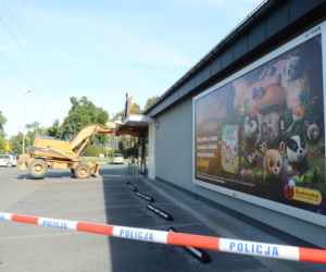 Koparka w Biedronce