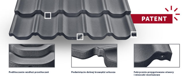 Blachodachówa modułowa Venecja - patenty modułowe Budmat