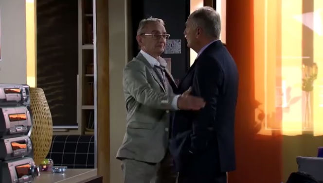 Pierwsza miłość odc. 2216. Karol Weksler (Karol Strasburger), Andrzej (Jerzy Bończak)