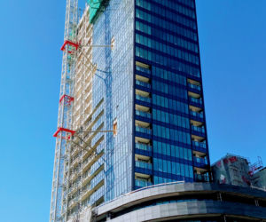 Budowa Hanza Tower - kwiecień 2020