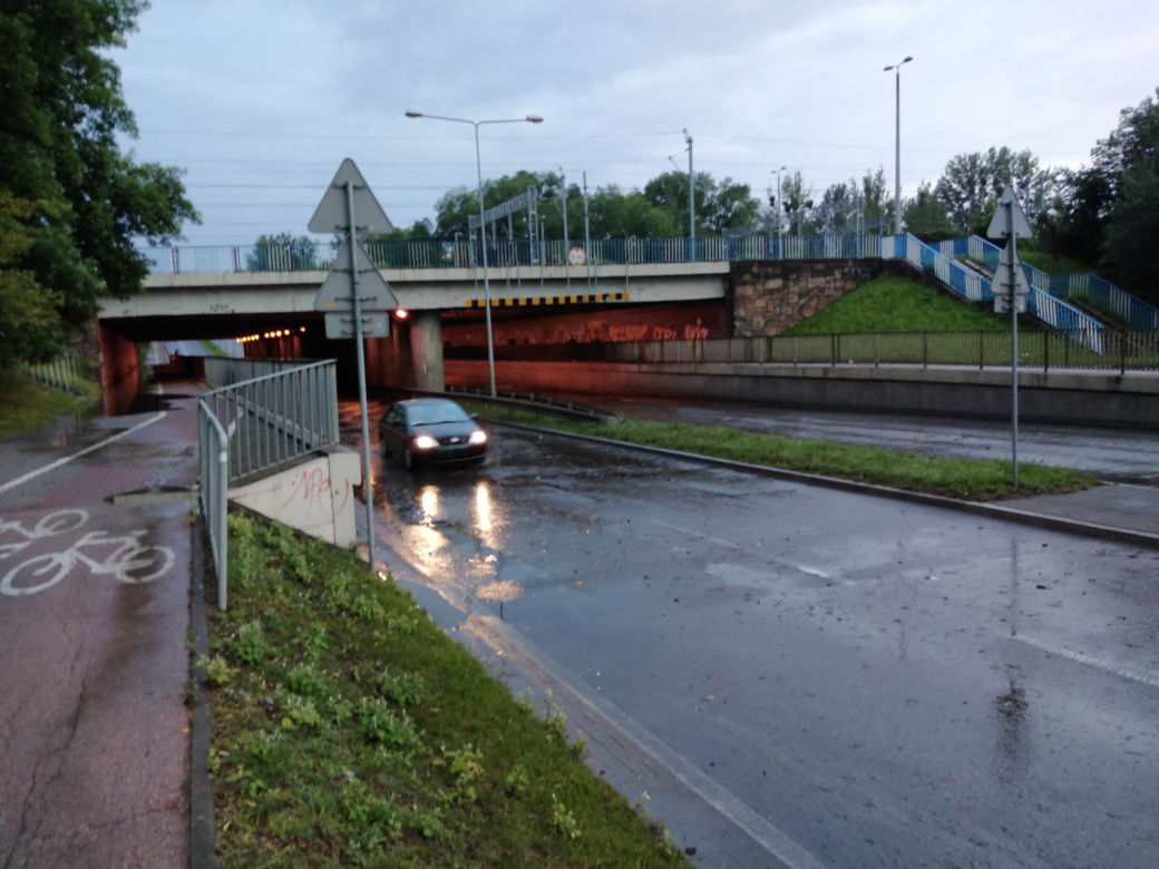 Gwałtowna ulewa nad Radomiem