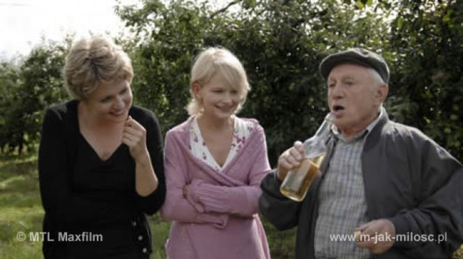 M jak miłość. Marta (Dominika Ostałowska), Lucjan (Witold Pyrkosz), Marysia (Małgorzata Pieńkowska)