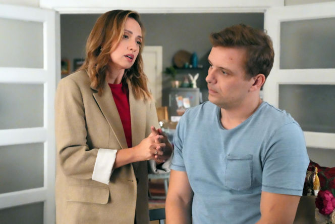 Barwy szczęścia, odcinek 3339. Asia (Anna Gzyra-Augustynowicz), Hubert (Marek Molak)