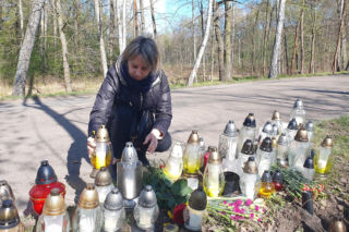 Miejsce wypadku Łukasza Litewki