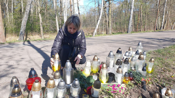 Miejsce wypadku Łukasza Litewki