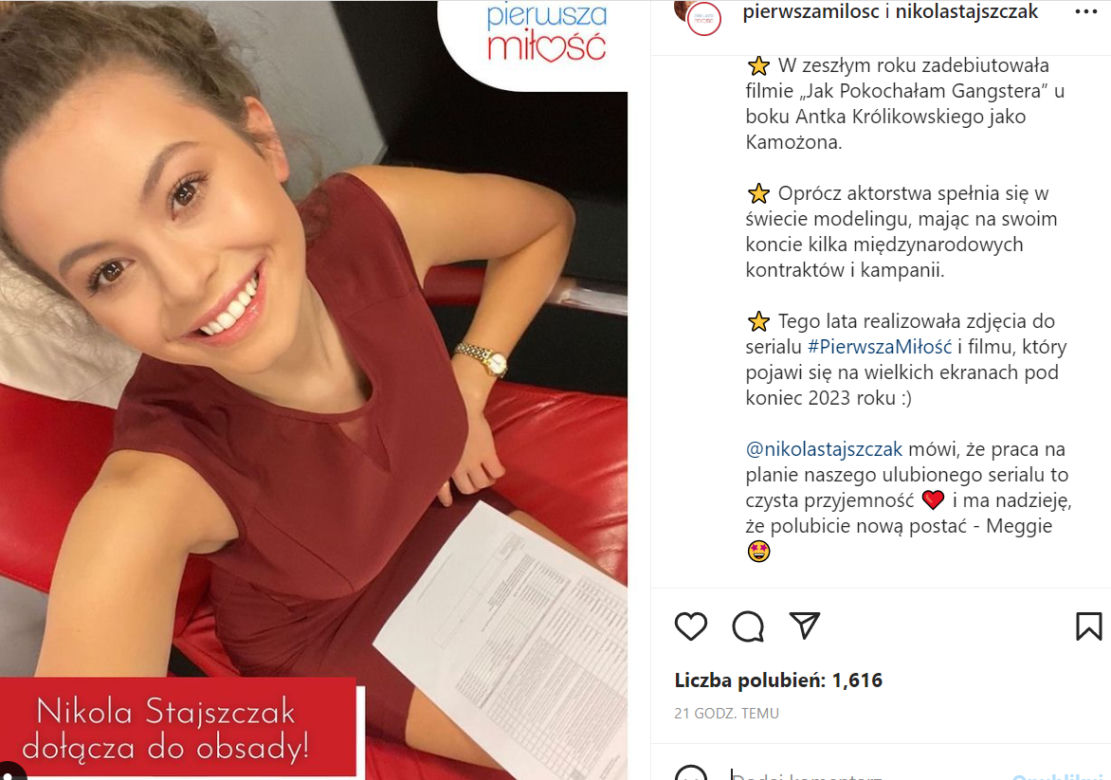 Pierwsza miłość. Nowa postać Meggie (Nikola Stajszczak)