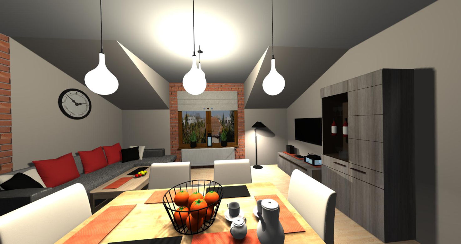 Salon w stylu industrialnym