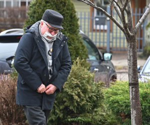 Lech Wałęsa na niedzielnej mszy