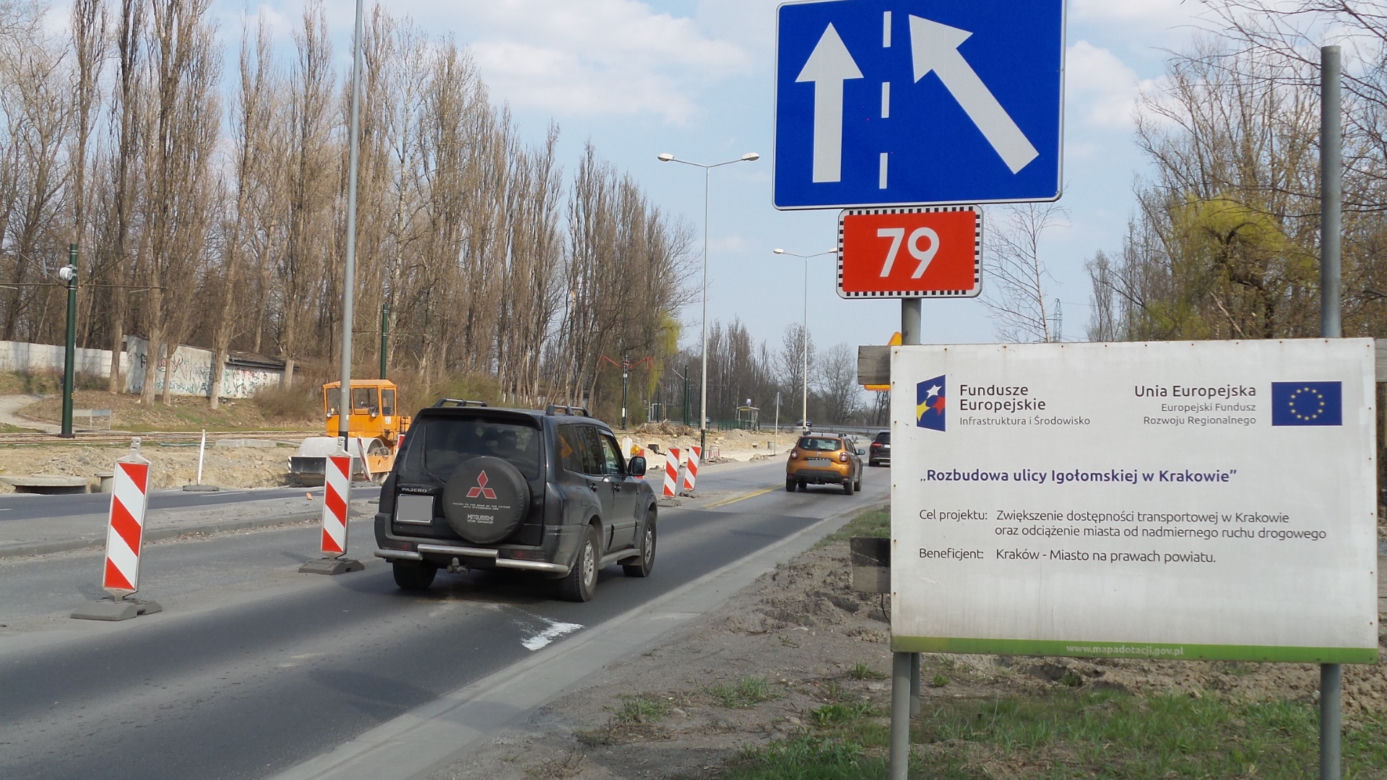 Kraków: Prace na Igołomskiej idą pełną parą, wielka inwestycja trwa