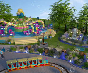 Giżycko: Na plaży miejskiej powstanie lunapark z ogromnym kołem widokowym [WIZUALIZACJE]