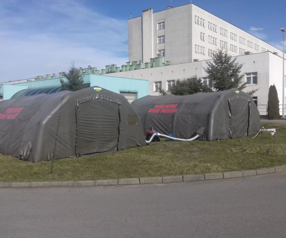 namioty straży szpital