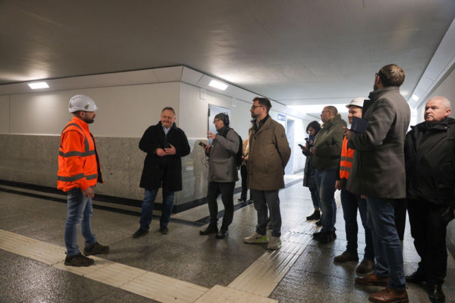 Otworzyli przejście podziemne na remontowanym dworcu PKP w Ostródzie