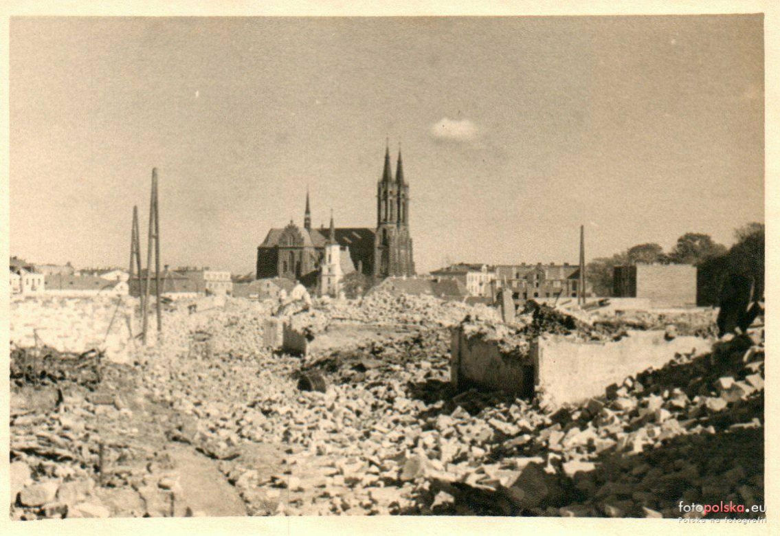 Białystok zniszczony po II wojnie światowej