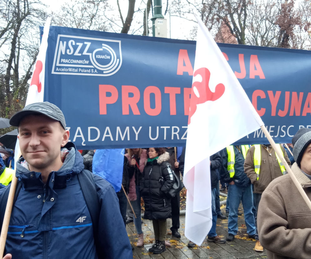 Wielki protest hutników w Krakowie
